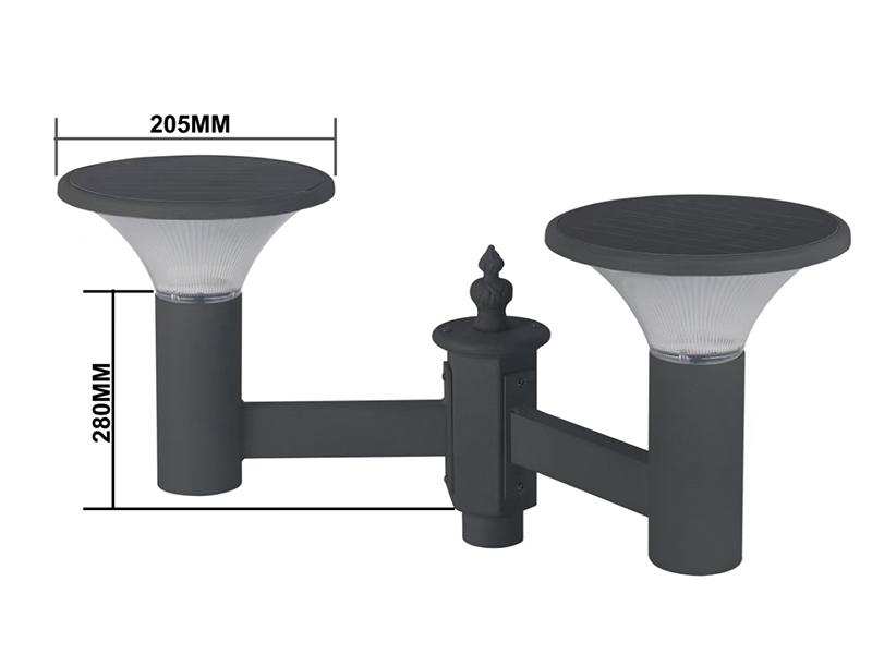 PY-SG018-16W Double Bulb Solar Garden Light PY-SG018-16W Double Bulb Solar Garden Light
